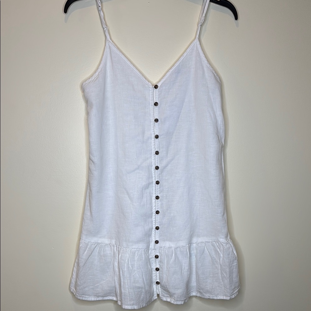 White Button-Down Women's  Dress
